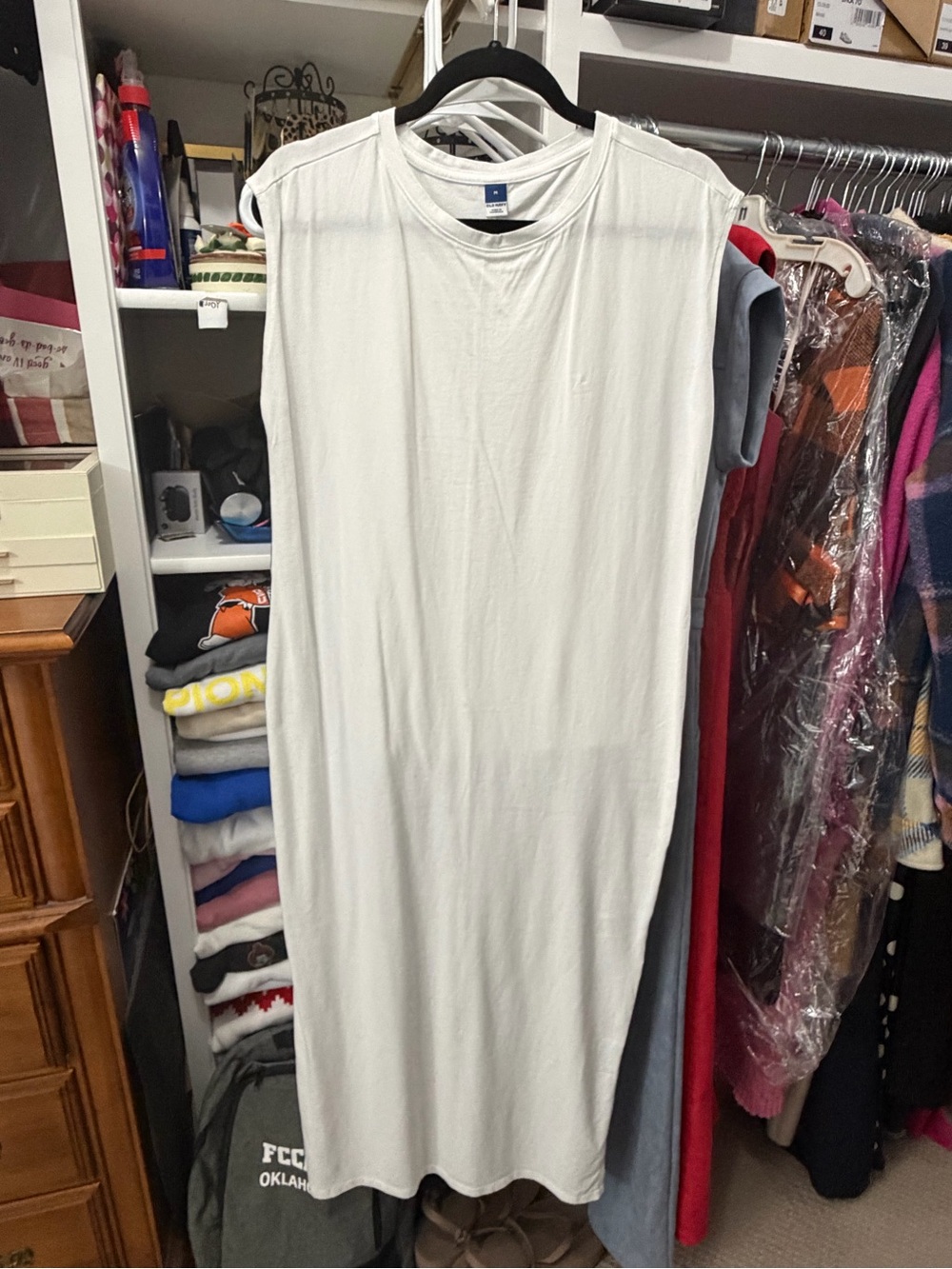Old Navy White Maxi Dress Sleeveless Tank Style